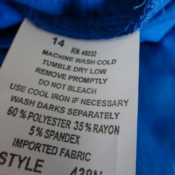 N Touch Women's Size XL Royal Blue Knit Top-NWT-Plus Size-L. Sleeve - Picture 7 of 7